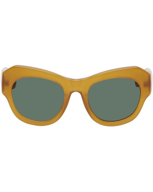 Dries Van Noten Green Brown Linda Farrow Edition 99 C15 Sunglasses for men