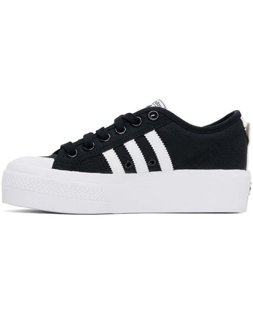 Adidas Originals &ホワイト Nizza プラットフォーム スニーカー Black