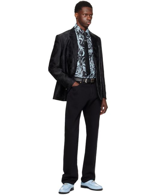 Cravate noire à logo rétro '90s Versace pour homme en coloris Black