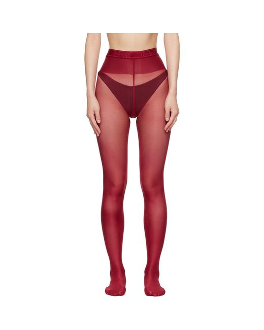 Wolford Red Neon 40 Tights