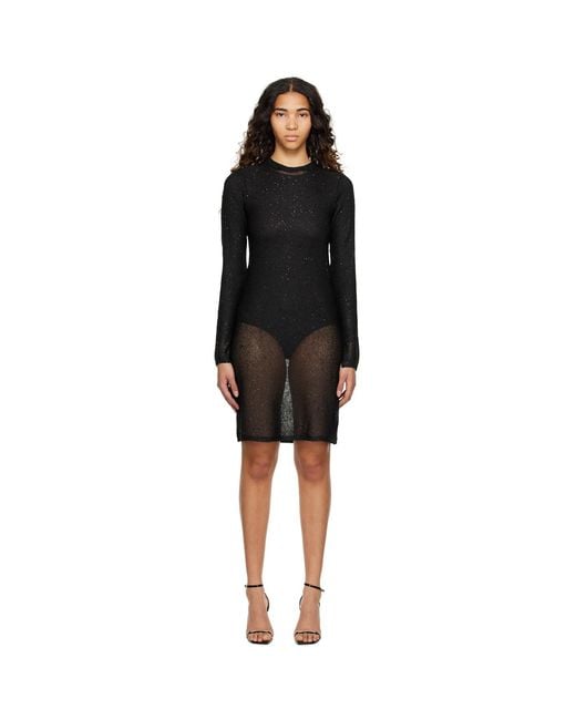 REMAIN Birger Christensen Black Sequin Minidress