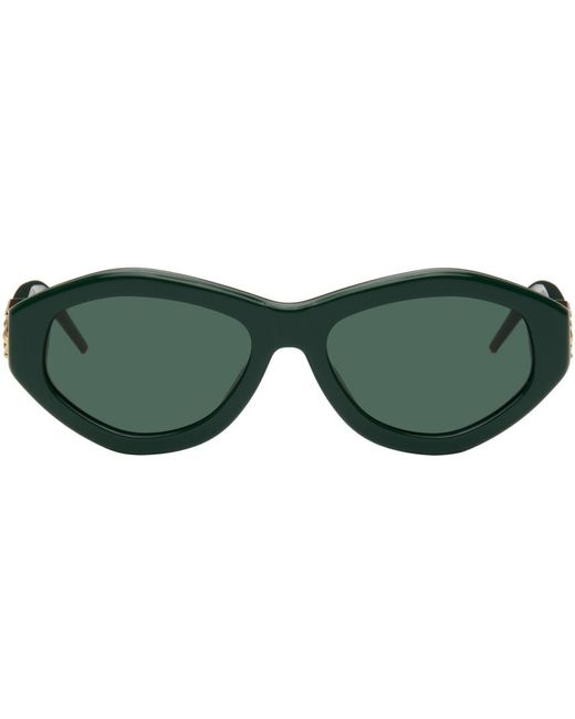 Casablancabrand Green Monogram Plaque Sunglasses for men