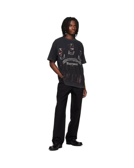 Represent Black 'Thoroughbred' T-Shirt for men