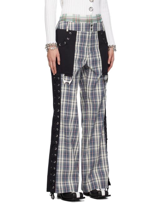 Chopova Lowena Black & Beige Collage Trousers