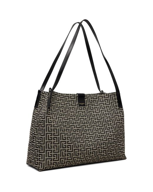 Balmain Black Off- Medium Release Shopper Tote