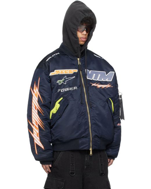 Lyst for Vetements Alpha Industries in | Blue Jacket Edition Men Racing Bomber