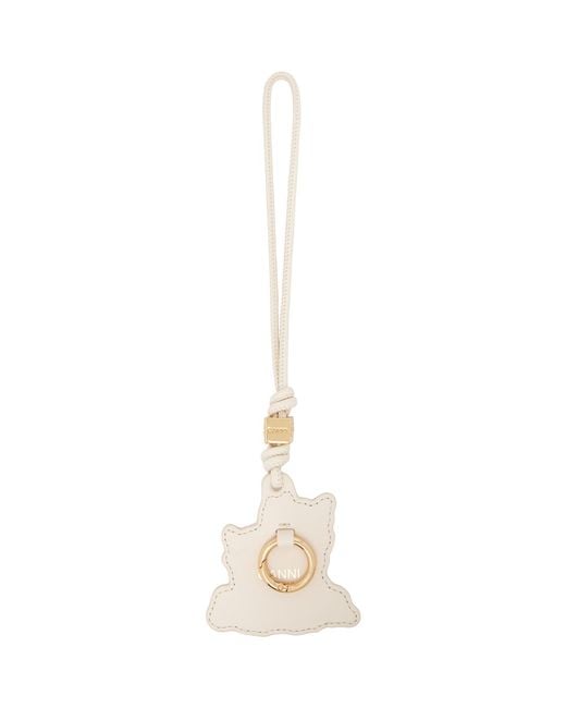 Ganni Black Off- Pony Keychain