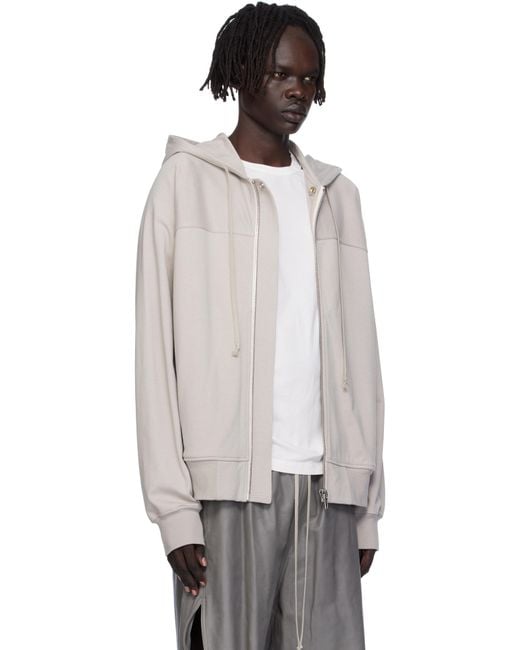 Rick Owens Black Off- Concordians Windbreaker Hoodie for men