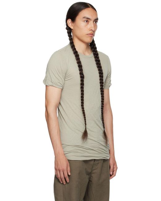 Rick Owens Off-white Double T-shirt in Natural for Men | Lyst