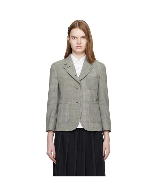 Thom Browne Gray Funmix Fresco Cropped Sportcoat