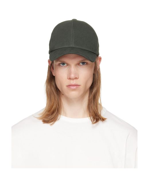 Balmain Brown Khaki Washed Cotton Cap for men