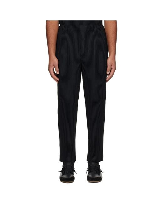 Homme Plissé Issey Miyake Black Basics Trousers for men