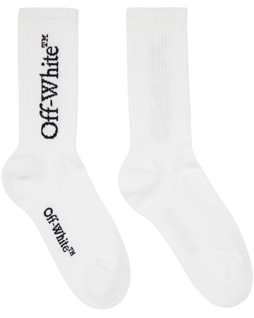 Off-White c/o Virgil Abloh White Off- Big Logo Bookish Mid Calf Socks