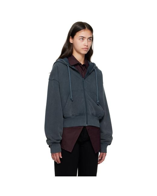 Acne Black Zipper Hoodie