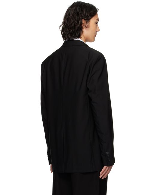 Feng Chen Wang Black Multi Slash Blazer for men