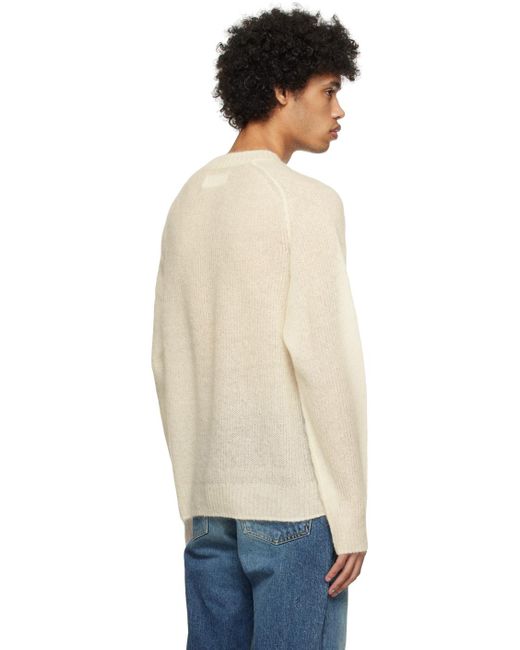 BERNER KUHL Black Off- Crewneck Sweater for men