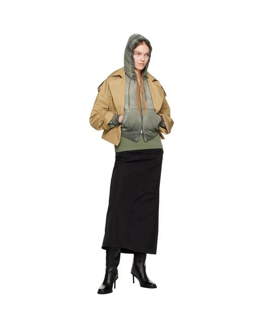 Juun.J Black Paneled Maxi Skirt