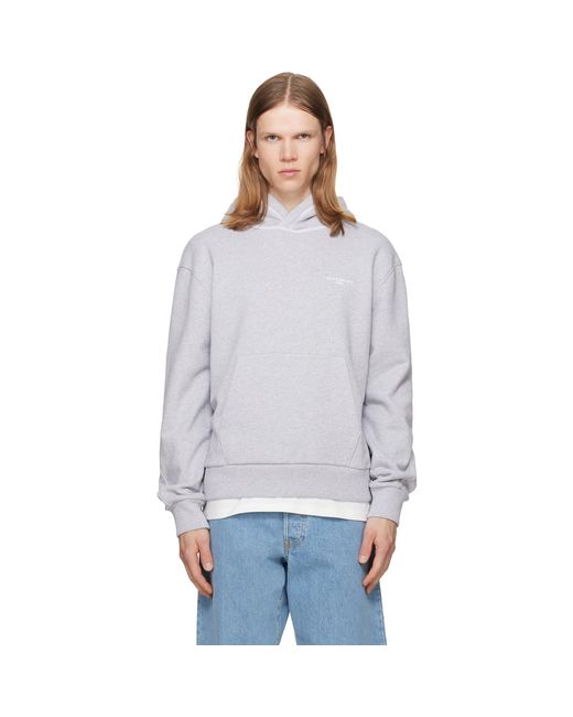 Givenchy Gray Couture Seam Contrasted Stitch Hoodie for men