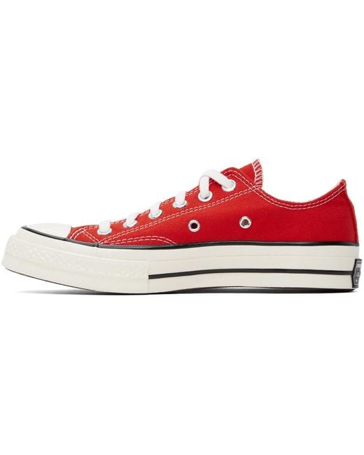 Converse Black Red Chuck 70 Low Top Sneakers for men