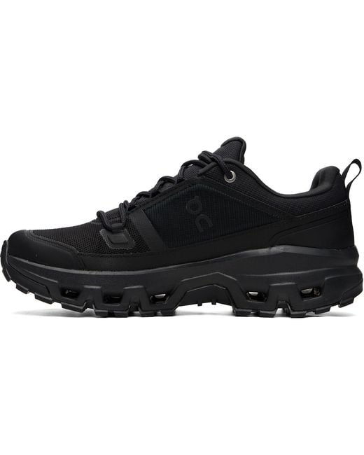 On Shoes Black Cloudrock Low Waterproof Sneakers for men