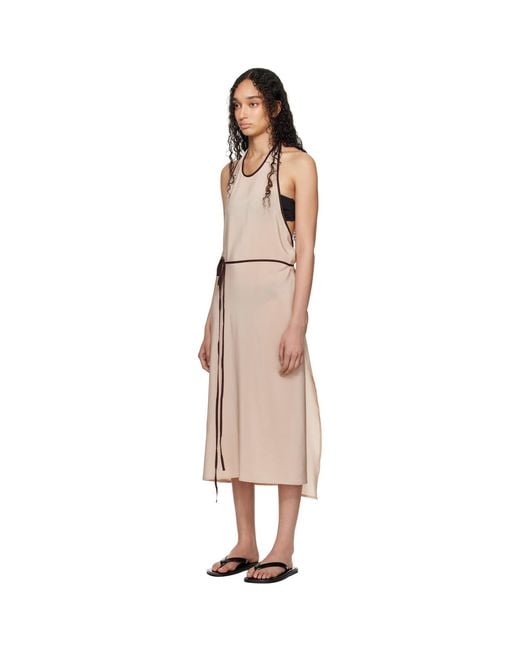 Baserange Black Ssense Exclusive Apron Wrap Midi Dress