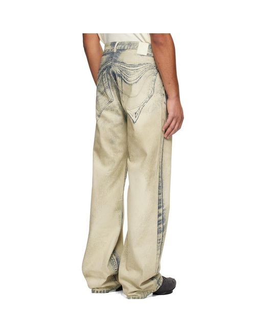 CAMPERLAB Multicolor Distorted Print Jeans for men