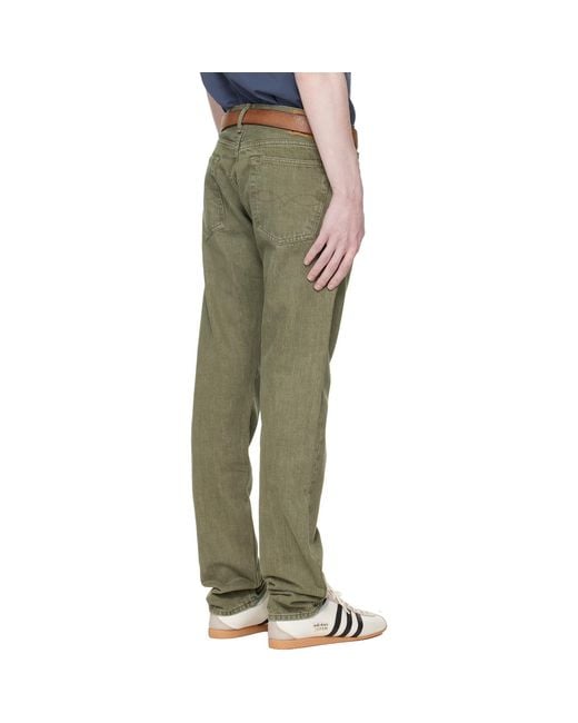 RRL Green Slim Fit Jeans for men