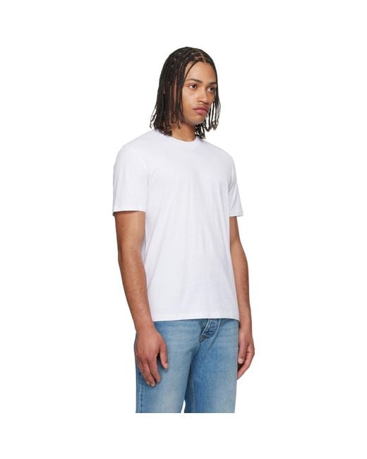 Maison Margiela White Three-Pack Shades Cotton Jersey T-Shirts for men