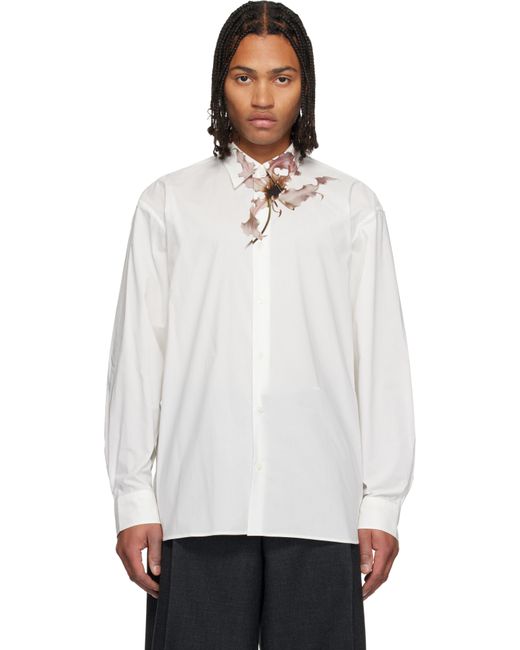 Dries Van Noten White Loose Cotton Shirt for men