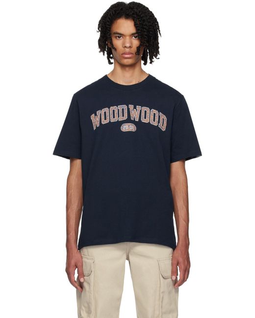 WOOD WOOD Blue Bobby T-shirt for men
