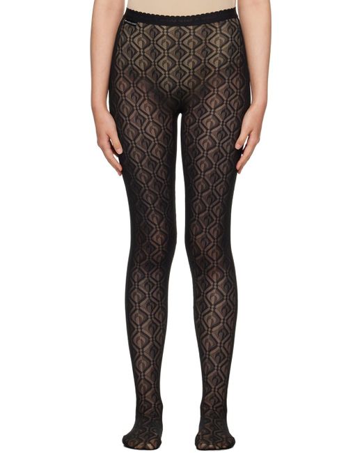 MARINE SERRE Black Moon Diamant Tights