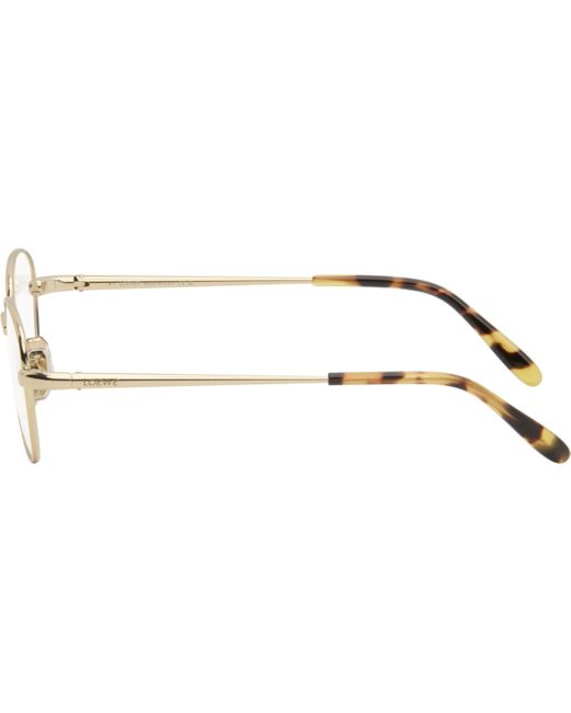 Lunettes Dorées À Monture Fine Loewe pour homme en coloris Black