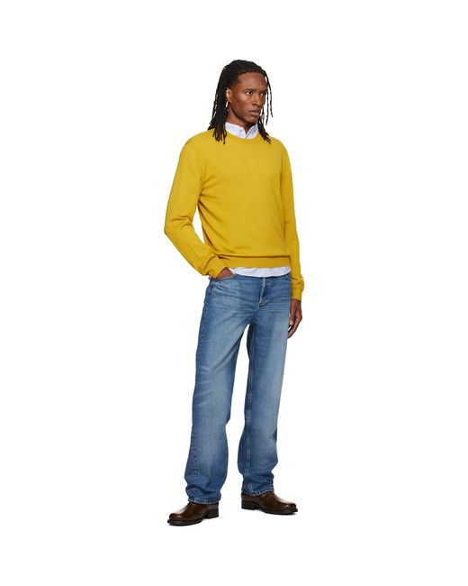 A.P.C. Yellow Wool Sweater for men