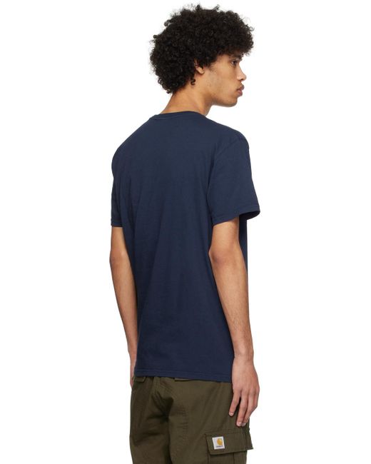Noah NYC Blue Pocket T-shirt for men