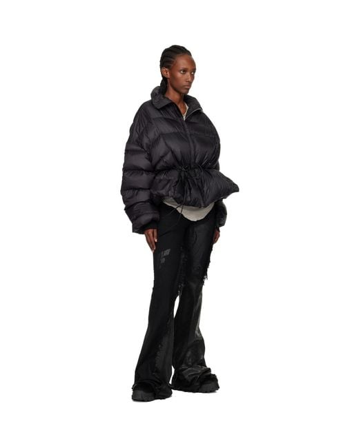 Rick Owens Black Concordians Sail Down Jacket