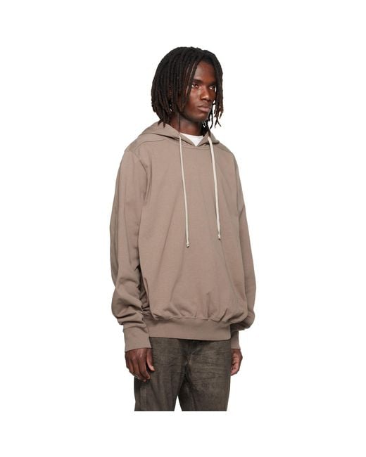 Rick Owens Brown Tower Oversized Hoodie for men
