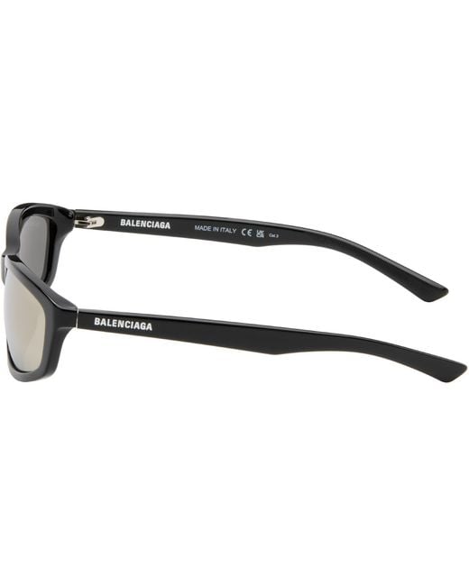 Balenciaga Black Mirrored Sunglasses for men