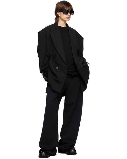 Balenciaga Black Drawstring Trousers