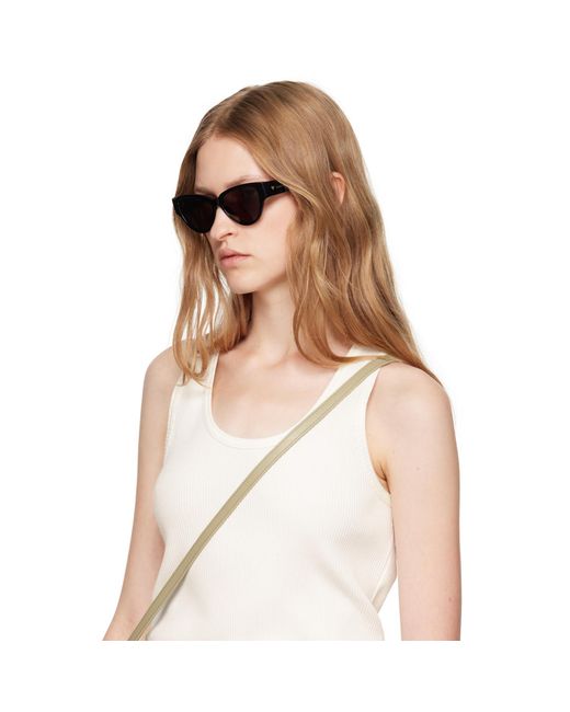 Bottega Veneta Black Cat-Eye Sunglasses