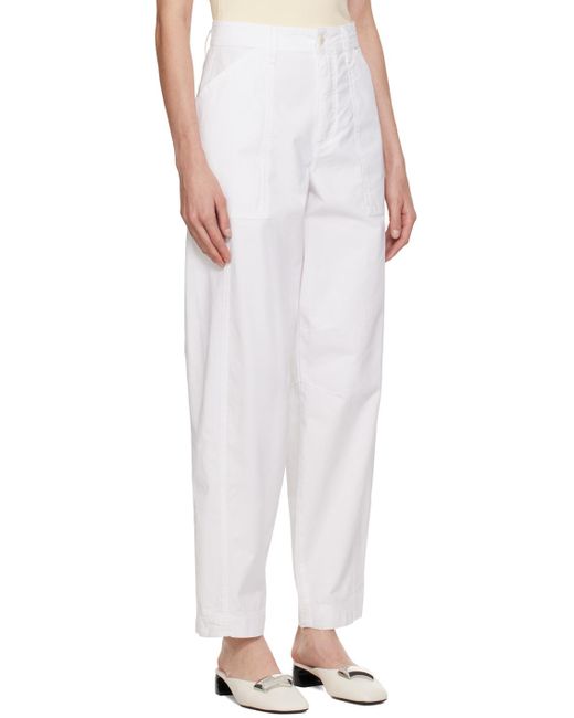 Matteau White Relaxed-fit Trousers
