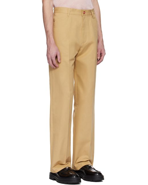 Casablanca Natural Tan Cotton Chino Trousers for men