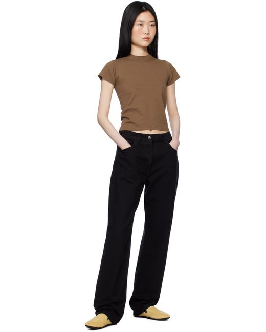 The Row イエロー Vincit フラットシューズ ブラック | Lyst