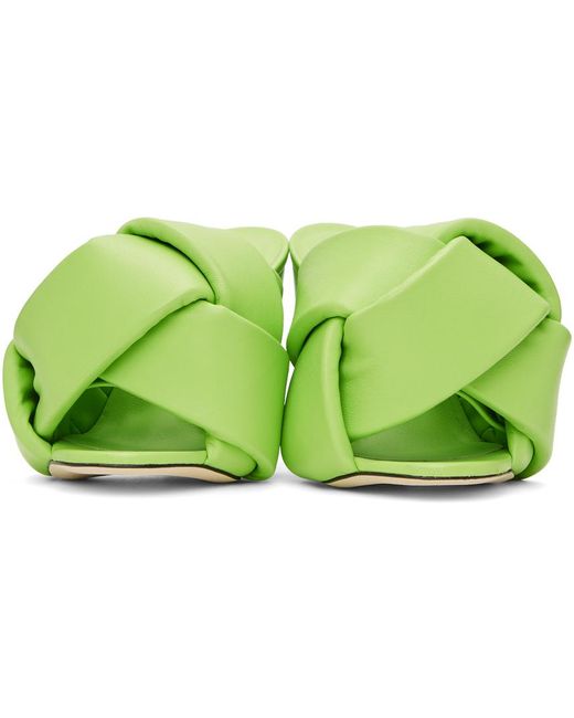 MSGM Leather Intertwined Heeled Sandals 