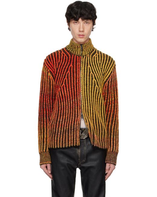 DIESEL Red K-Oakland-Zip Sweater for men