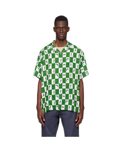 vowels Green Elvis Shirt for men