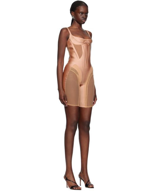 Mugler Black Tan Bicycle Jumpsuit