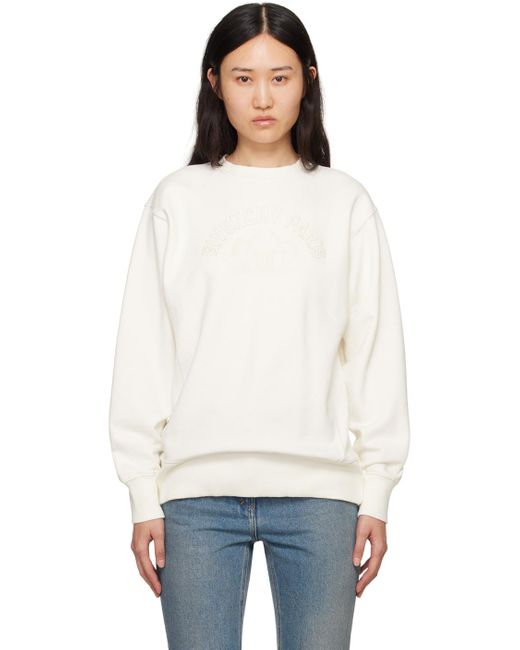 Givenchy White Off- Embroide Sweatshirt