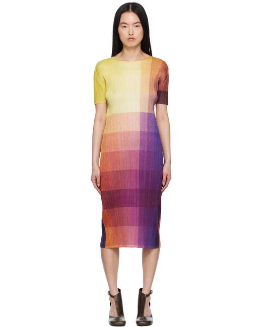 Pleats Please Issey Miyake Black Photon Maxi Dress
