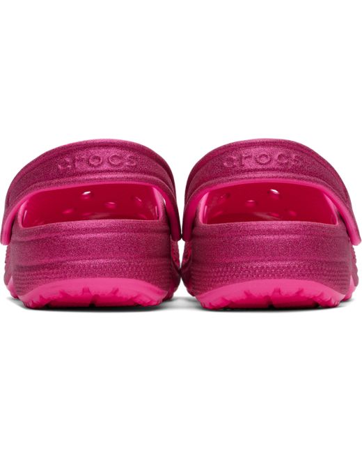 CROCSTM Black Classic Glitter Clogs