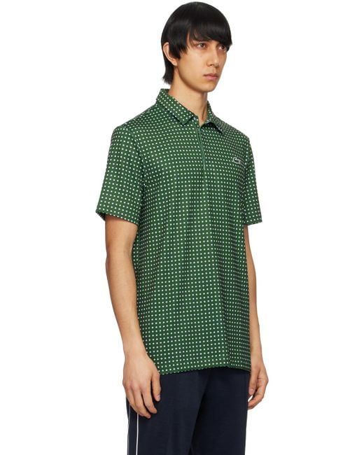 Lacoste Green Golf Printed Polo for men